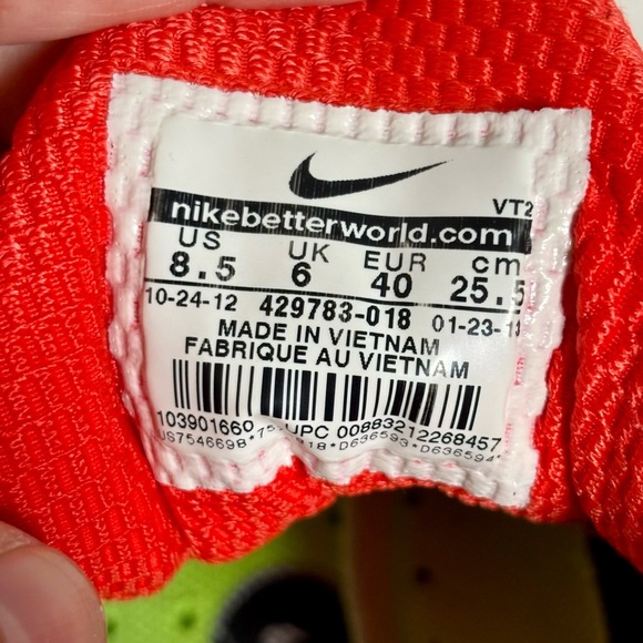 Nike Lunarlon Lunar Elite 2 FlyWire Running Shoes- Orange/Gray-Women Size 8.5 - Picture 8 of 9